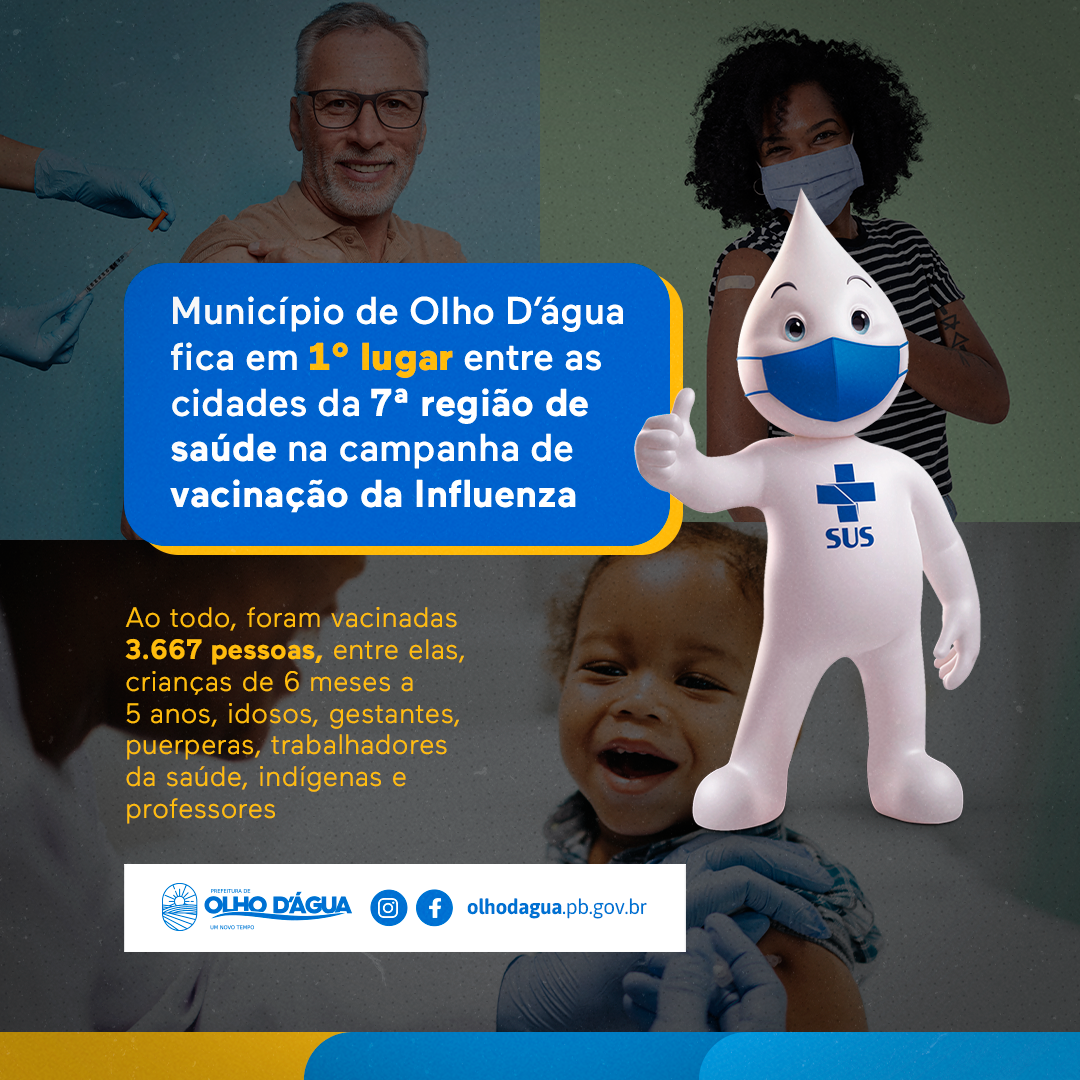 Imagem da notícia 201 - 1º LUGAR EM VACINAÇÃO CONTRA A INFLUENZA