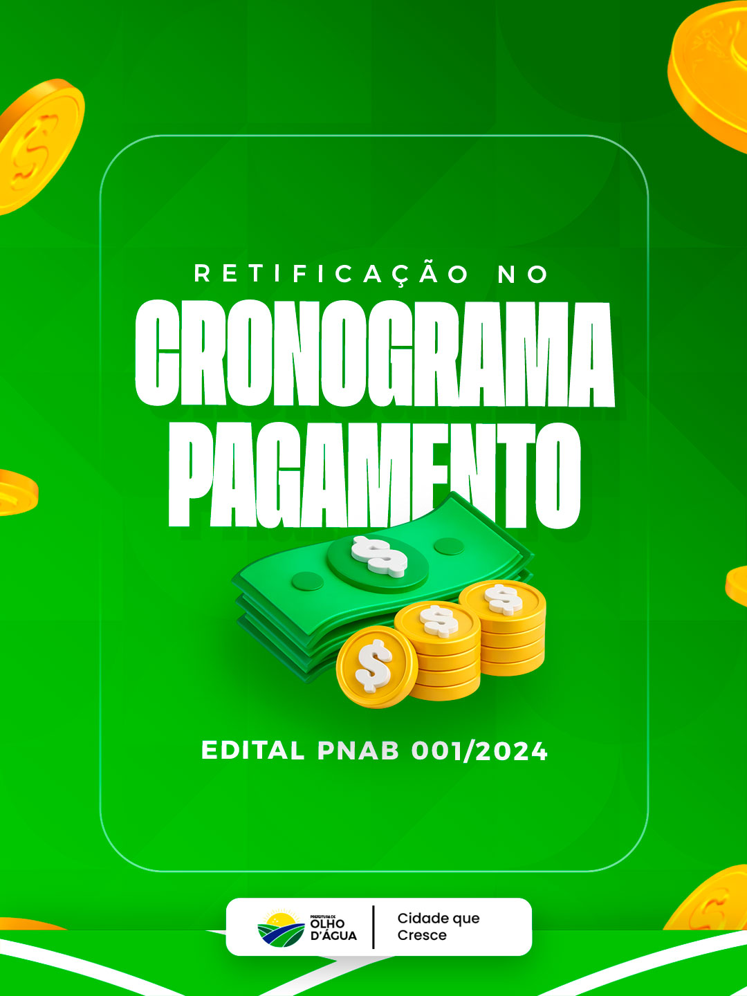 Prefeitura de Olho D’Água divulga retificação do cronograma da PNAB (Aldir Blanc 2)